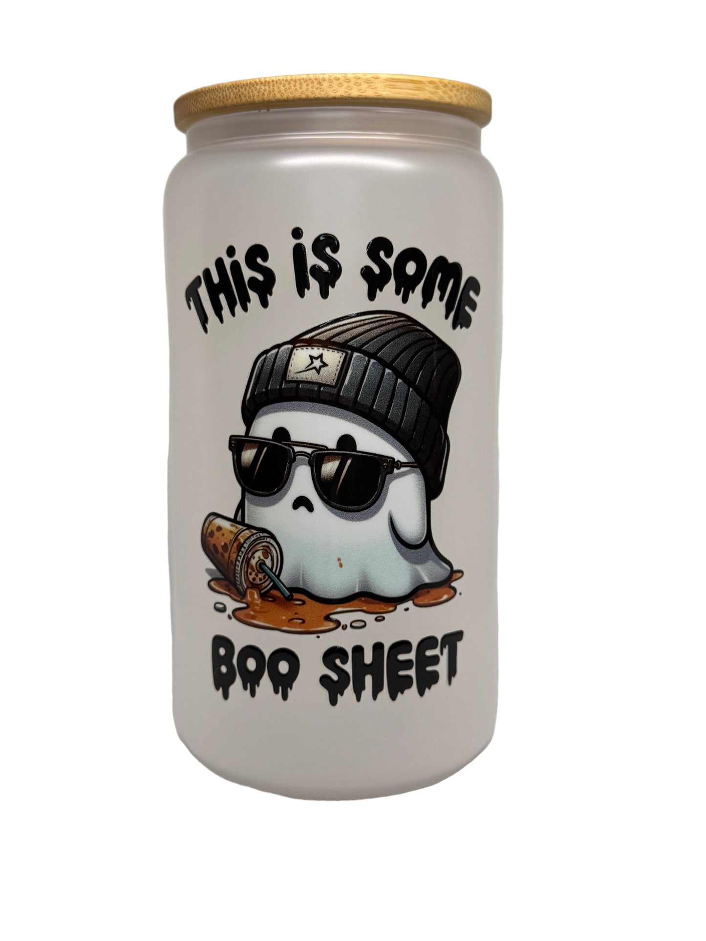 Boo Sheet 16 oz Color Changing Glass Cup