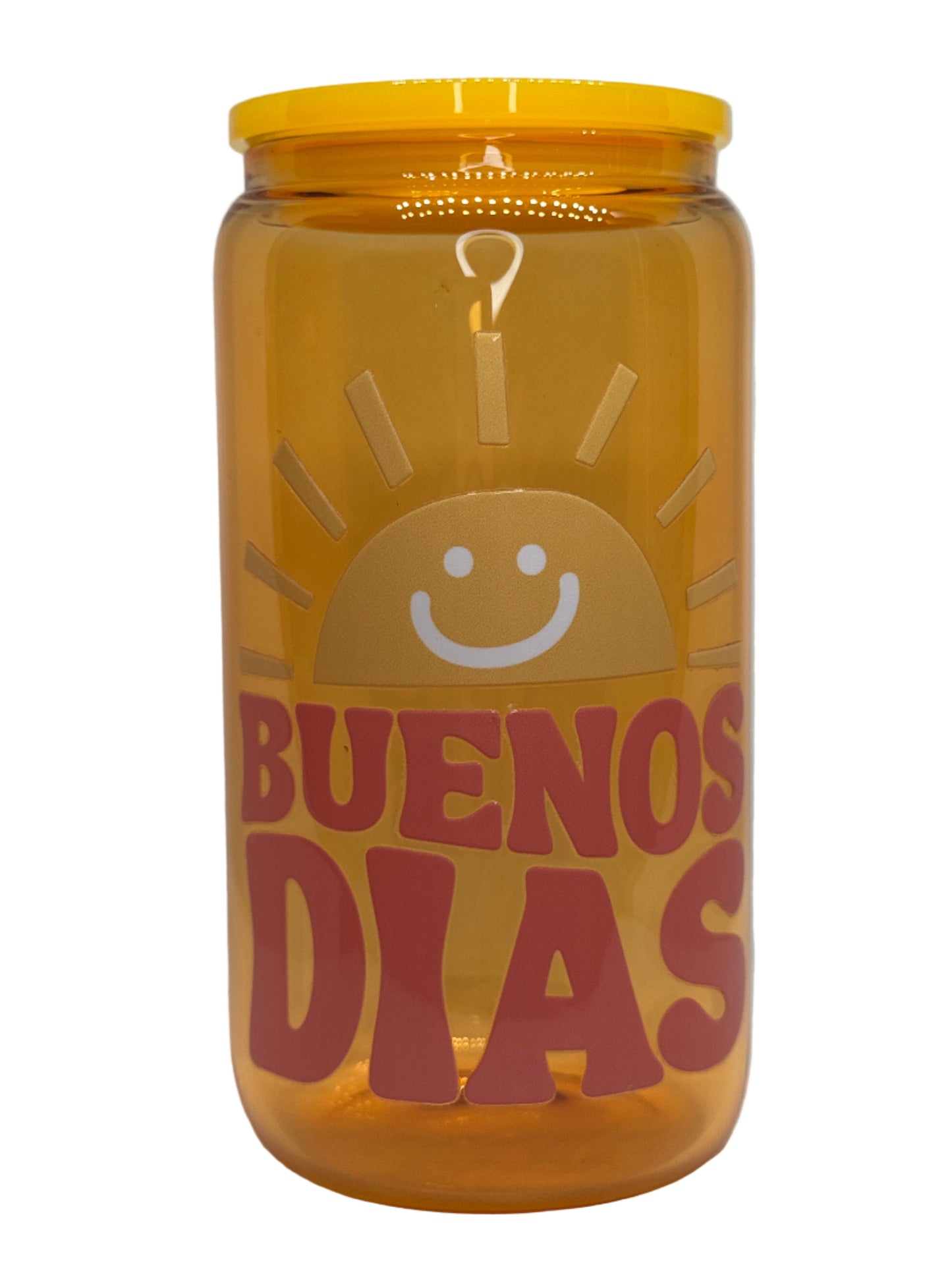 Buenos Dias 16 oz Glass Cup