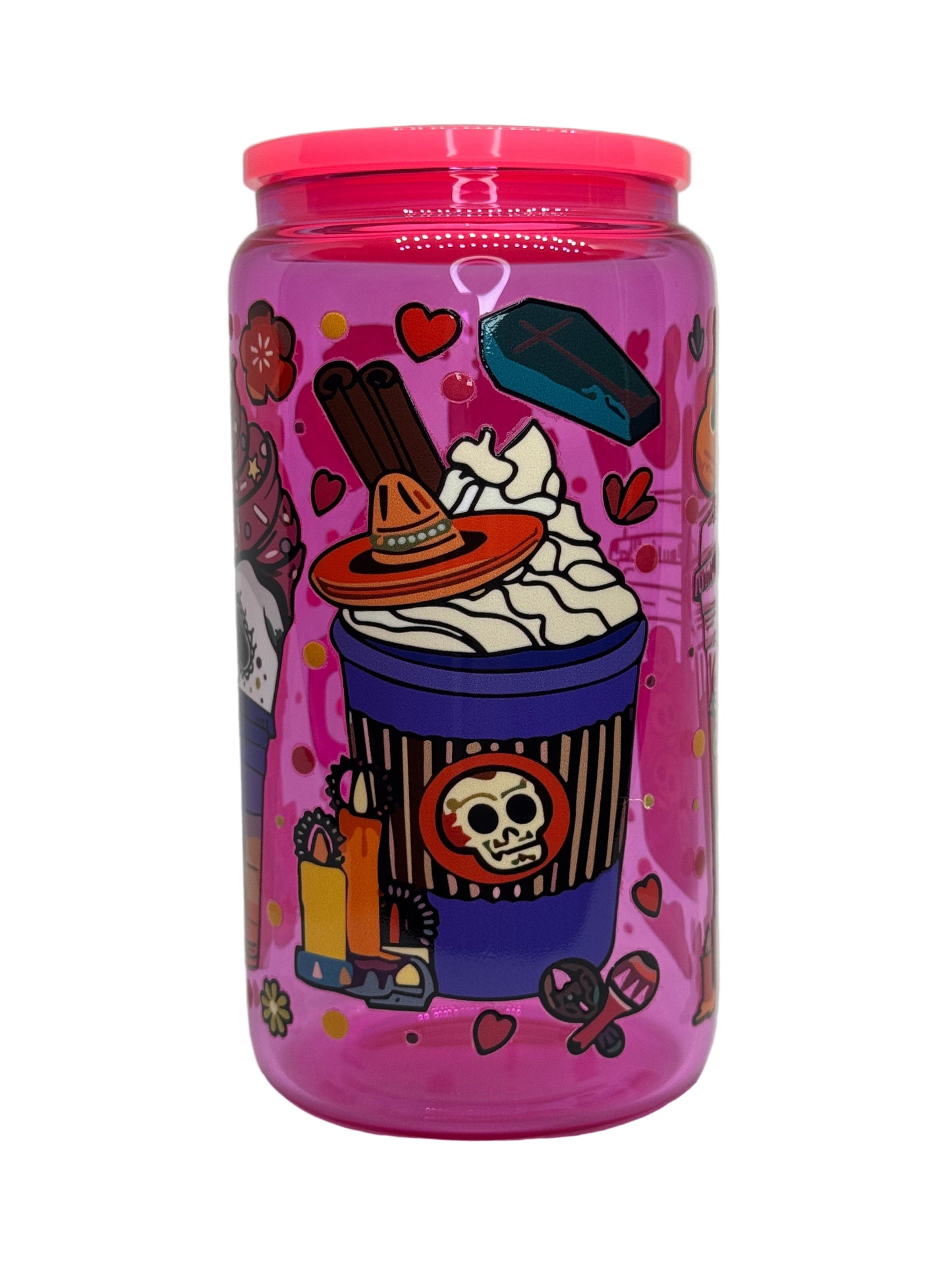 Café de los Muertos 16 oz Glass Cup