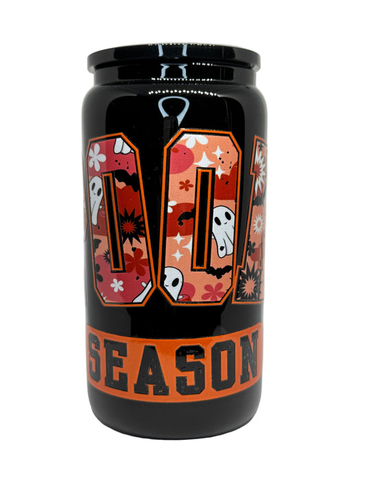 Spooky Season 16 oz Glass Cup