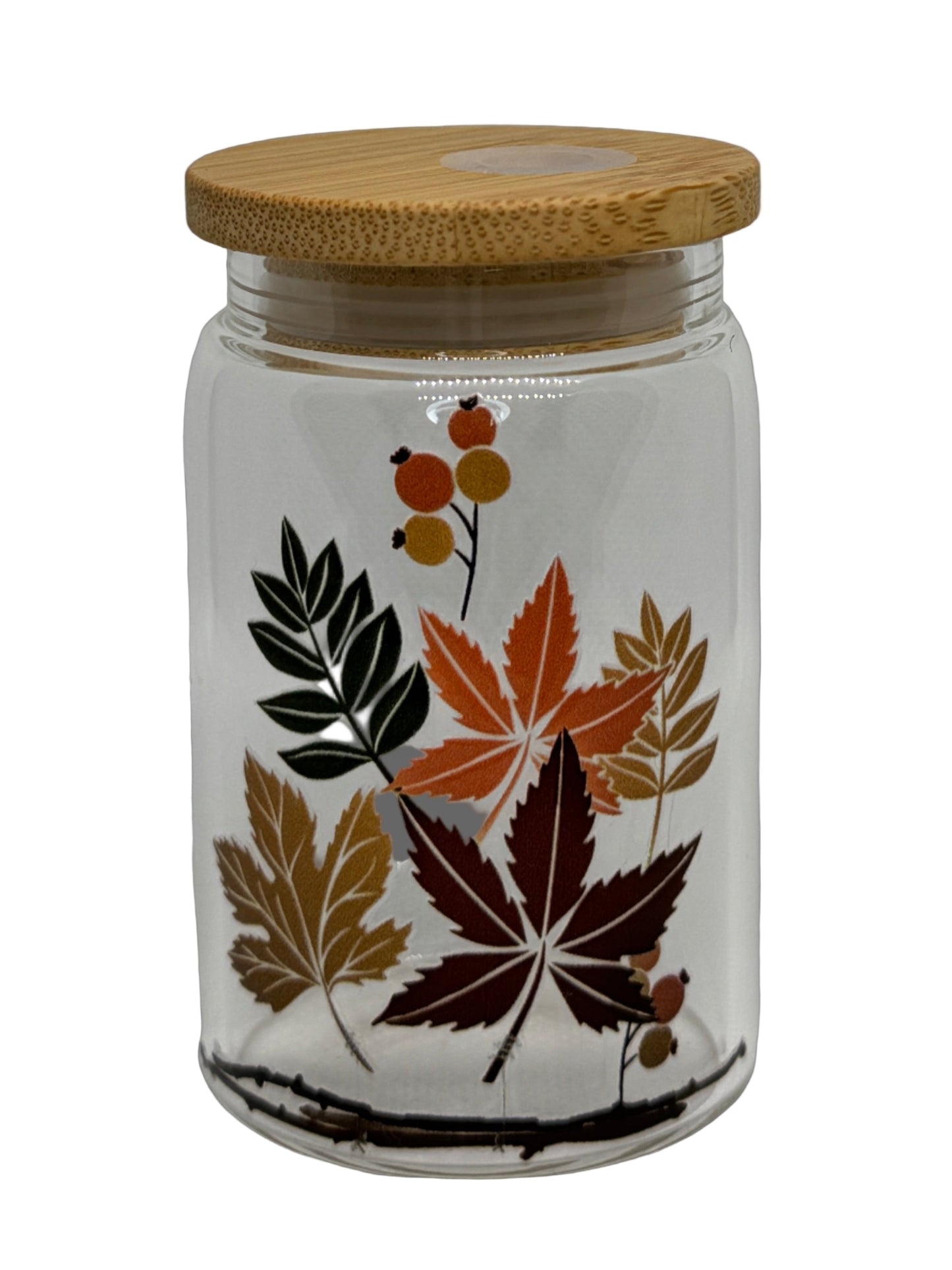 Fall Leaves 3 oz Glass Shot Glass