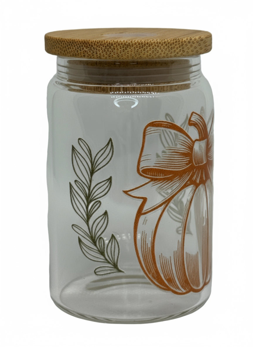 Pumpkin 3 oz Glass Shot Glass