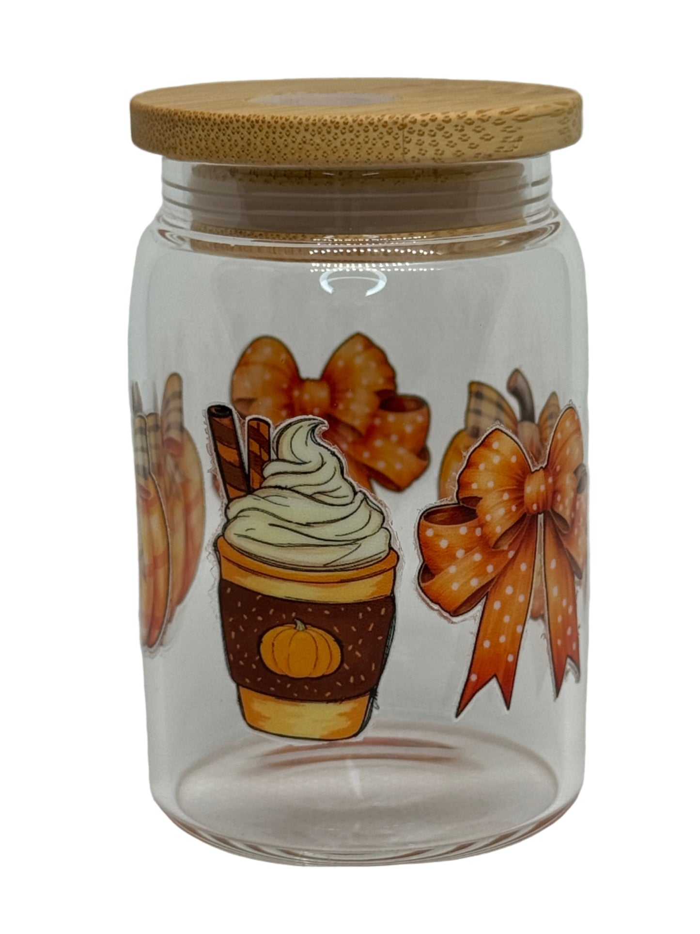Coffee, Bows, & Pumpkins 3 oz Shot Glass