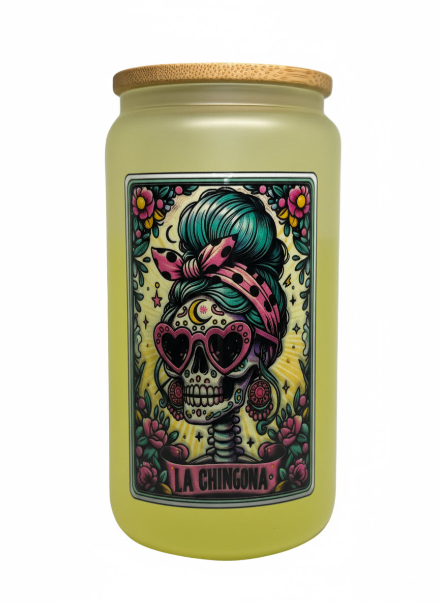 La Chingona 16 oz Color Changing Glass Cup