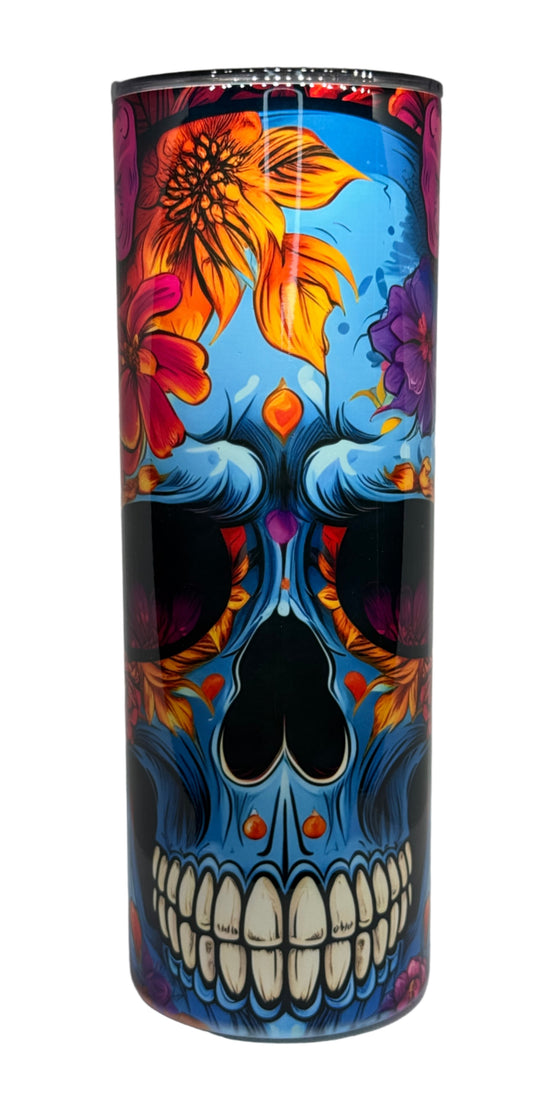 Floral Skeleton 20 oz Stainless Steel Tumbler