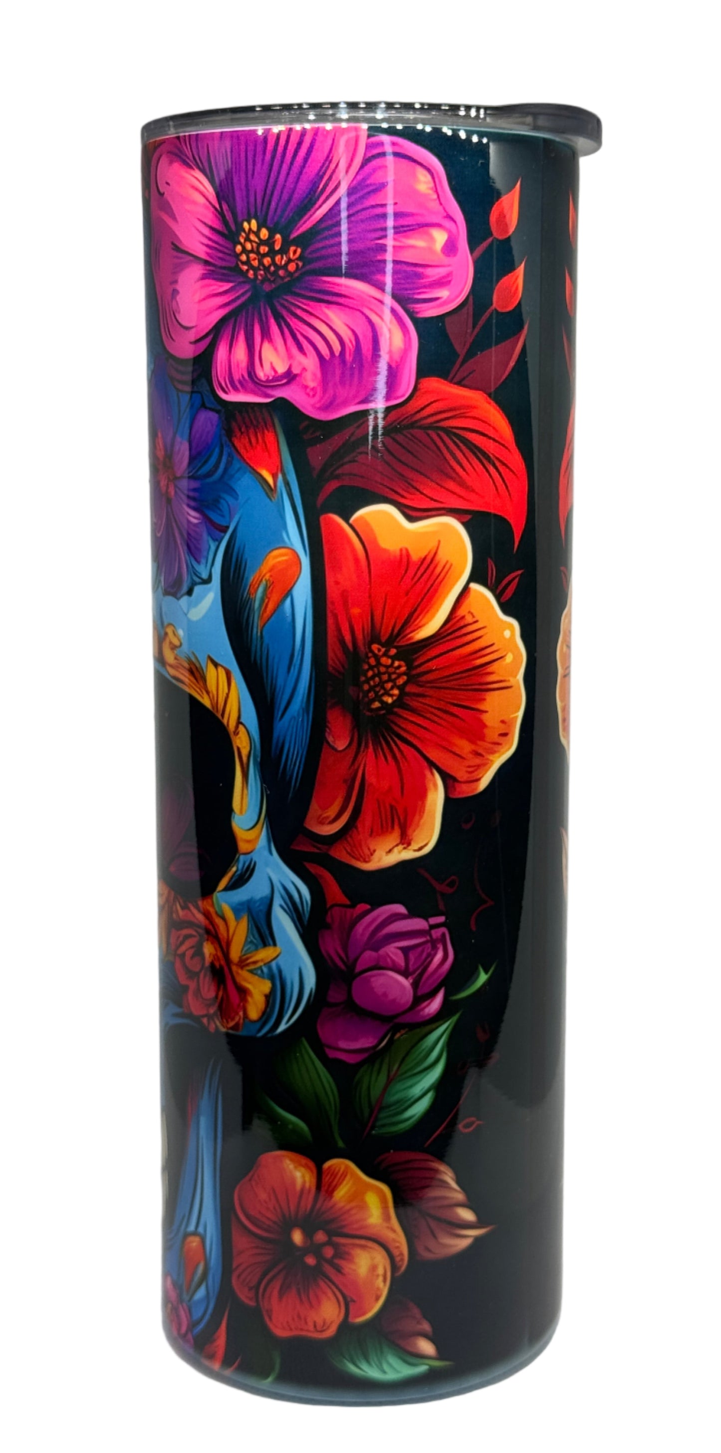Floral Skeleton 20 oz Stainless Steel Tumbler