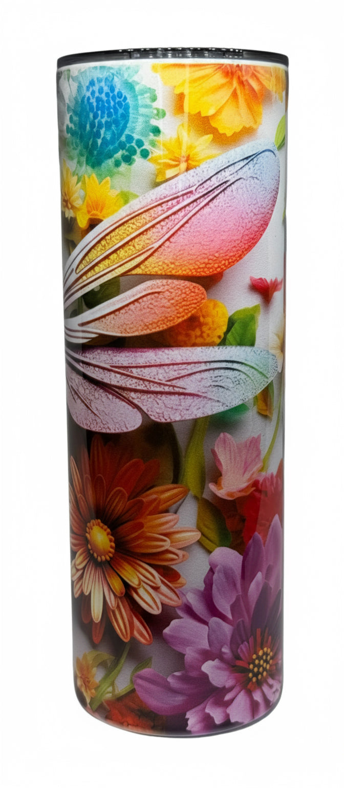 Colorful Dragonfly 20 oz Stainless Steel Tumbler