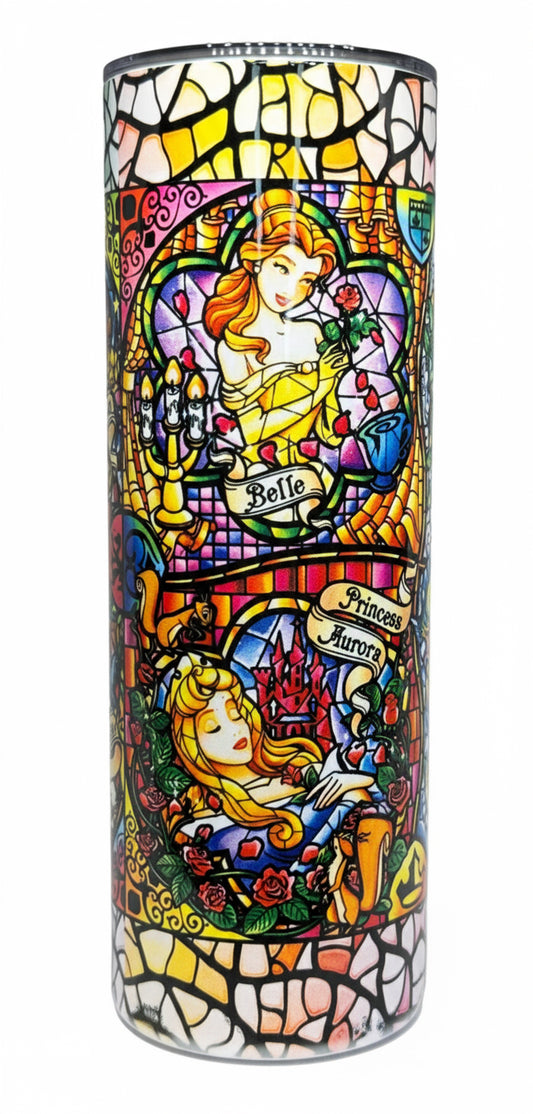 Stained Glass Princess 20 oz Stainless Steel Tumbler