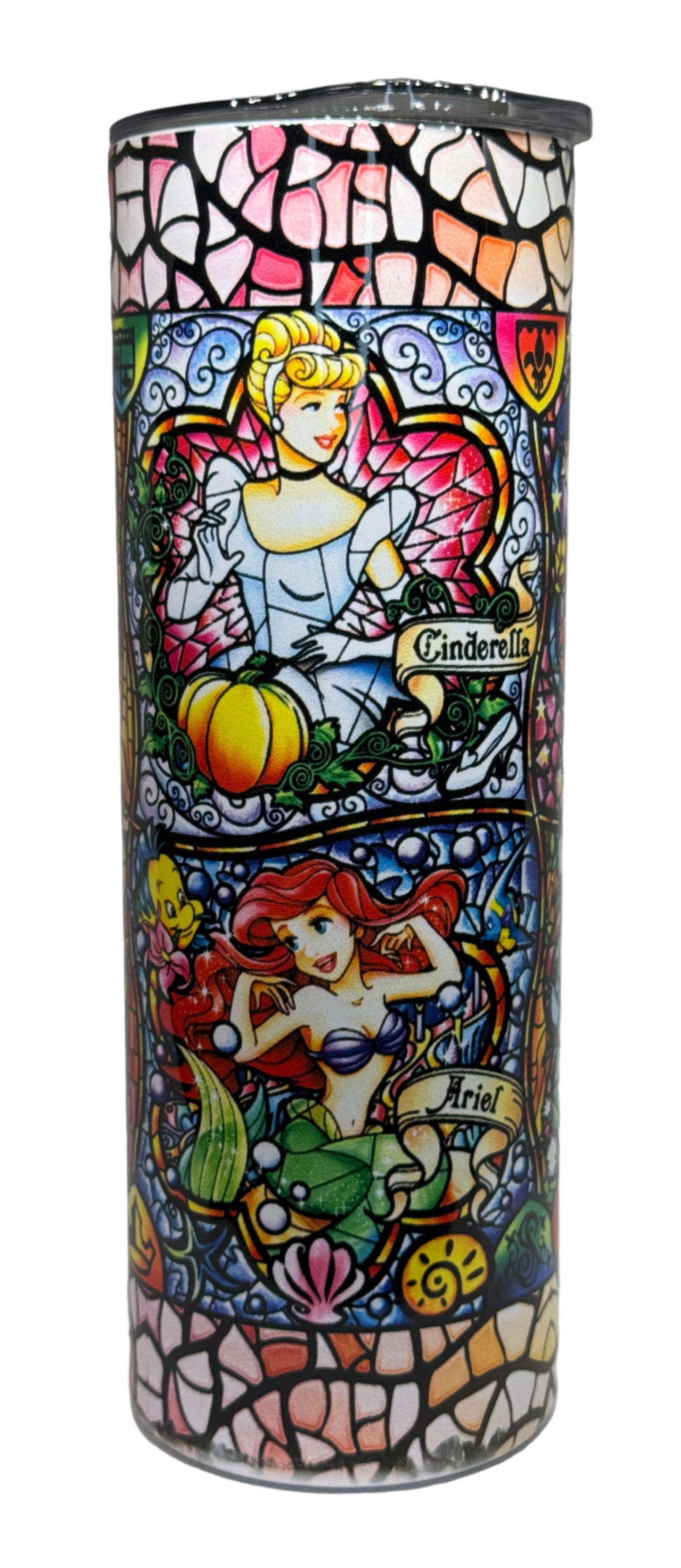 Stained Glass Princess 20 oz Stainless Steel Tumbler